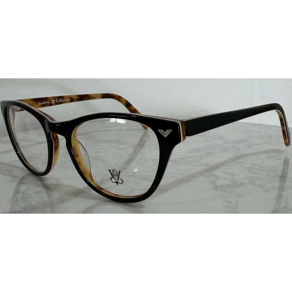 Victory Collection EL RIA VC603 Eyeglass Frames Black Tortoise Cat Eye